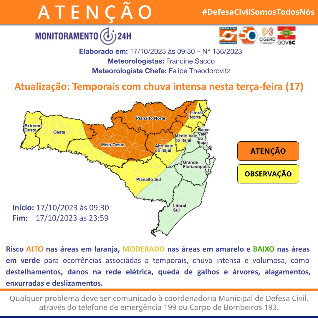 Temporais com chuva intensa hoje (17)