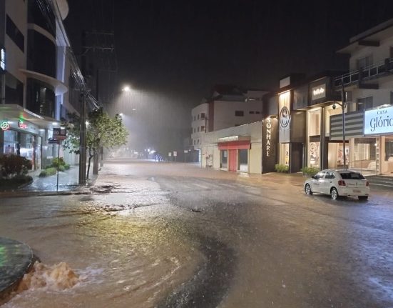 Pontos de alagamento em Xanxerê - foto Ascom PMXXE