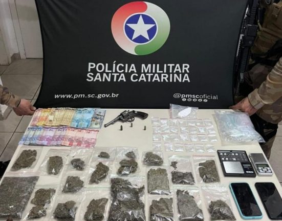 Jovem é preso com Drogas e Armas de Fogo em Chapecó