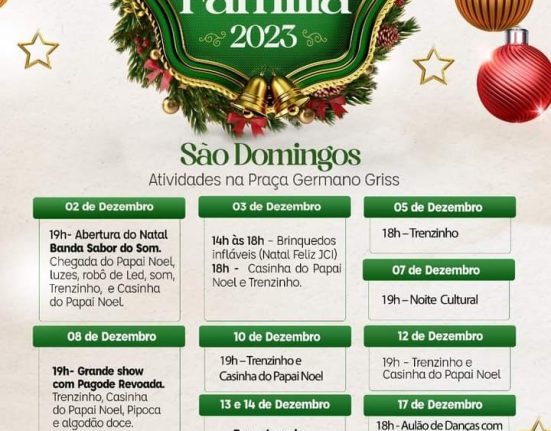 Abertura do Natal Família 2023 será no dia 02 de dezembro em São Domingos