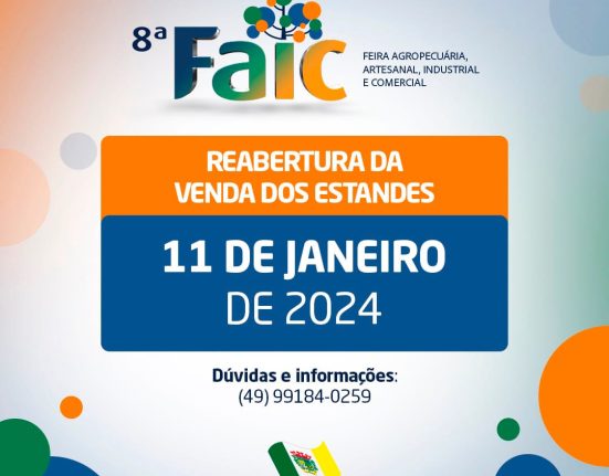 Reabertura da venda de stands para FAIC 2024