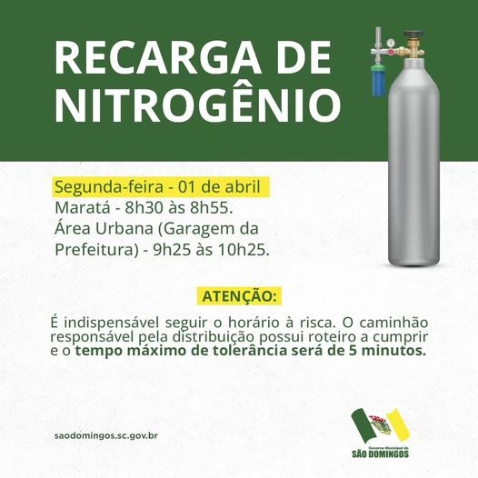 Recarga de nitrogênio em São Domingos