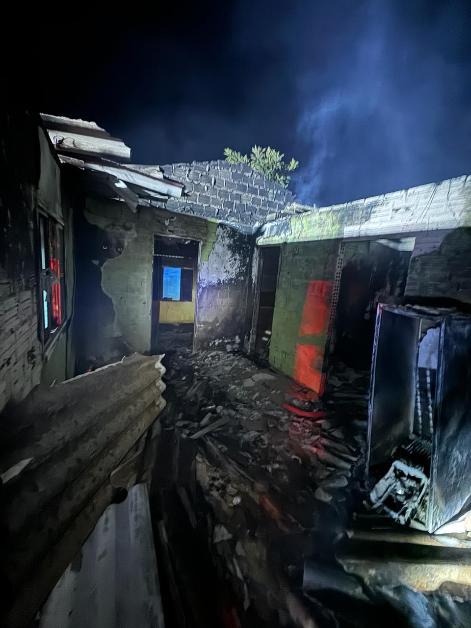 Incêndio em residência na reserva indígena Xapecó