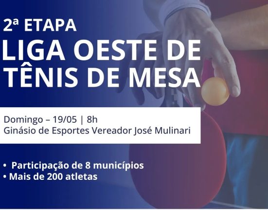 São Domingos será palco do Tênis de Mesa neste fim de semana