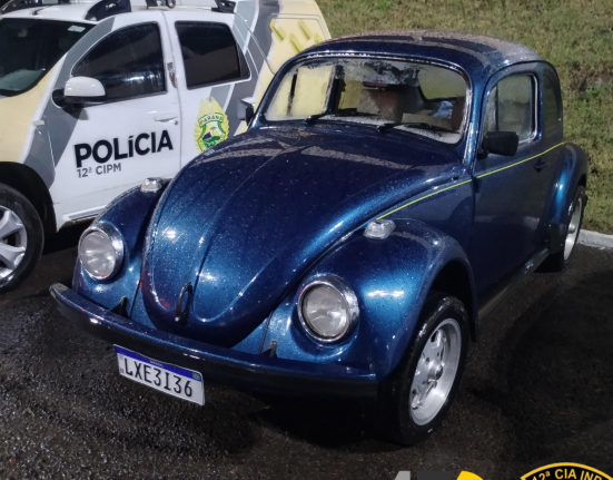 Fusca furtado em São Domingos é recuperado no Paraná