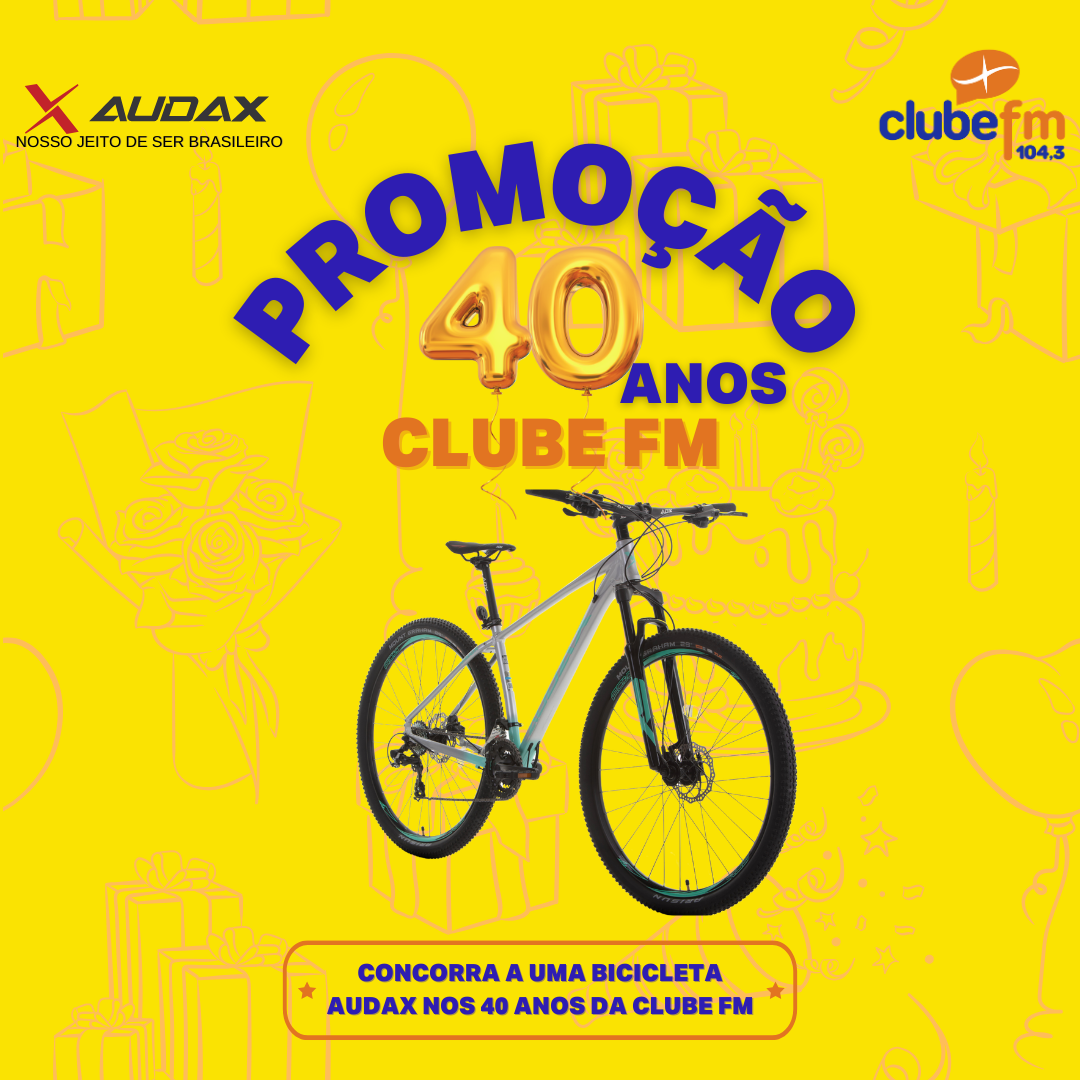 Rádio Clube celebra 40 anos com sorteio de bicicleta