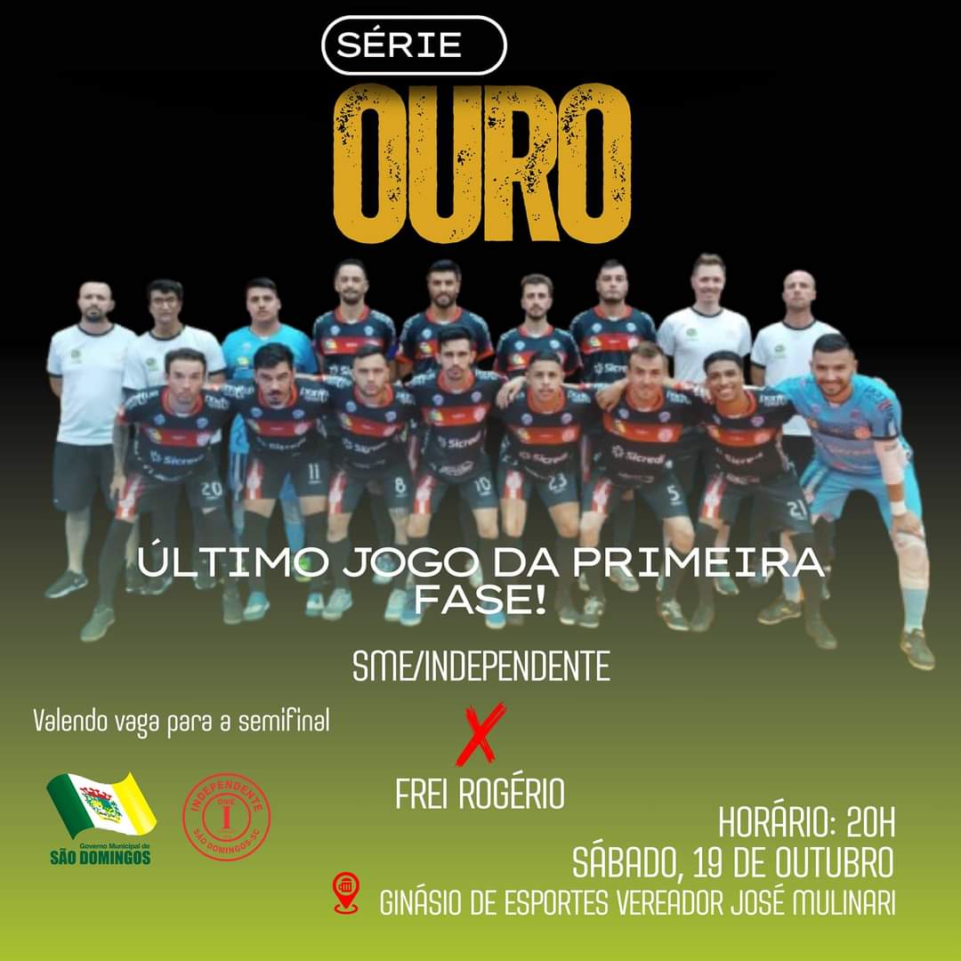 O jogo acontecerá no ginásio de esportes vereador José Mulinari, a partir das 20h.