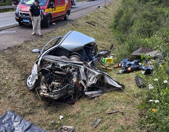 Idoso morre em colisão frontal na BR-282 em Ponte Serrada