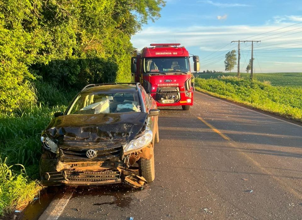 Acidente na SC-480 em São Domingos deixa uma pessoa ferida