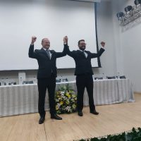 Marcio Grosbelli e vice Bernardo Basso tomam posse em São Domingos