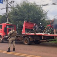 Polícia Militar intensifica fiscalização em São Domingos e apreende motocicletas irregulares