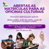 São Domingos abre matrículas para oficinas culturais gratuitas