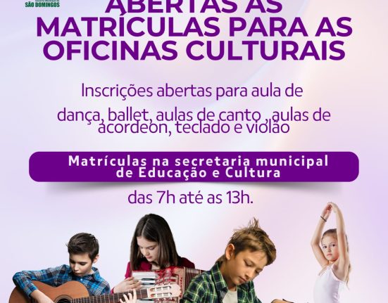 São Domingos abre matrículas para oficinas culturais gratuitas