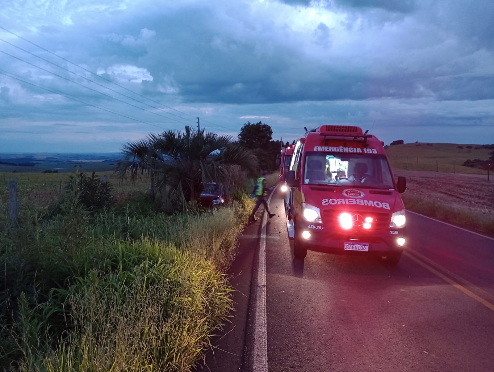 Acidente na SC-480 em São Domingos deixa idoso ferido