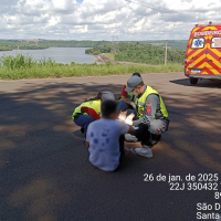 Homem fica ferido após queda de motocicleta em São Domingos